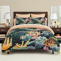 Tropical Plants Pattern Duvet Cover Set Set Soft 3-Piece Luxury Cotton Bedding Set Home Decor Gift Twin Full King Queen Size Duvet Cover Lightinthebox