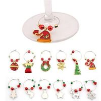 1 Set Christmas Wine Cup Rings