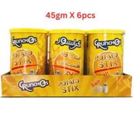 Crunchos Potato Stix Salt Can 45 Gm- Carton of 6 Packs (UAE Delivery Only)