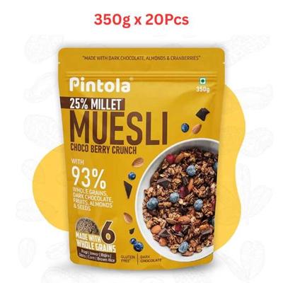 Pintola Muesli Choco Berry Crunch 350g (Pack Of 20)