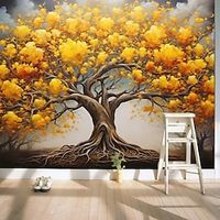 Plants Wallpaper Mural Tree of Life Wall Covering Sticker Peel and Stick Removable PVC/Vinyl Material Self Adhesive/Adhesive Required Wall Decor for Living Room Kitchen Bathroom miniinthebox