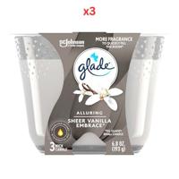Glade Alluring Sheer Vanilla Embrace Candle 193G X 3 Pack Of 3