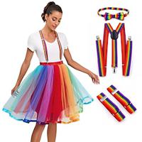 Rainbow Tutu Skirt Pride Accessories Set 5 PCS Queer LGBT LGBTQ Adults' Unisex Gay Lesbian for Pride Parade Pride Month Party Carnival Lightinthebox