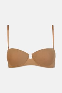 Womens Padded Underwired Push Up Bra  Tan