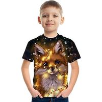 Kids Boys T shirt Graphic Short Sleeve Active 3-12 Years Summer Rainbow Lightinthebox - thumbnail