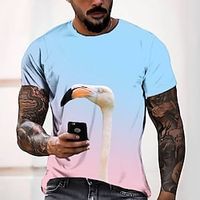 Men's T shirt Tee Tee Graphic Round Neck Blue Short Sleeve 3D Print Casual Daily 3D Print Tops Fashion Cool Designer Comfortable / Summer / Summer miniinthebox - thumbnail