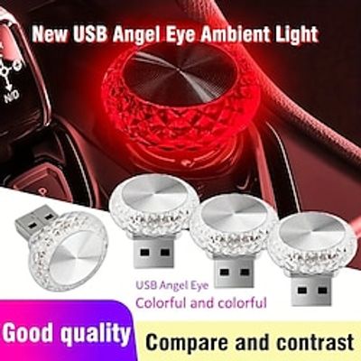 Starfire Car USB Atmosphere Light Disc Type LED Car Romantic USB Decorative Angel Eye Atmosphere Light miniinthebox