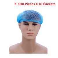 Hotpack Bouffant Cap Blue Color 100 Pieces - NCAPBLUE