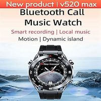 V520 Max Smart Watch 1.52 inch Smartwatch Fitness Running Watch Bluetooth Temperature Monitoring Pedometer Call Reminder Compatible with Android iOS Women Men Long Standby Hands-Free Calls Waterproof miniinthebox