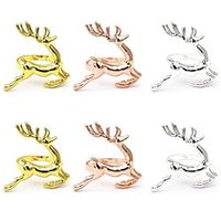 12pcs Hotel Tableware Christmas Deer Napkin Buckle Napkin Ring Napkin Ring Alloy Mouth Cloth Ring miniinthebox - thumbnail
