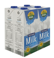 Nada UHT Full Cream Milk 1L Pack of 4 (UAE Delivery Only)