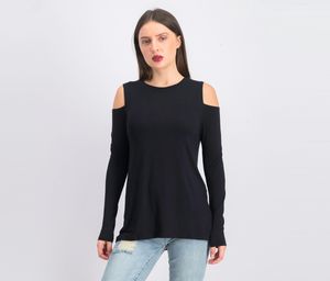 Womens Cold Shoulder Top  Black