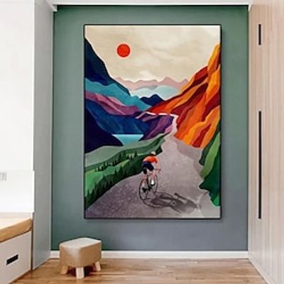 Outdoor sport bike ride Aesthetic Wall decor poster Modern Design Home Room Decoration Kids Room Hand-painted Rolled Canvas Painting No Frame Lightinthebox Outdoor sport bike ride Aesthetic Wall decor poster Modern Design Home Room Decoration Kids Room Hand-painted Rolled Canvas Painting No Frame Lightinthebox