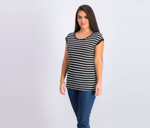 Womens Stripe Tops  White/Black