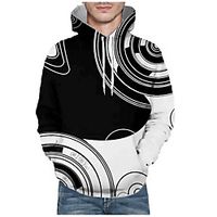Men's Pullover Hoodie Sweatshirt Graphic Abstract 3D Front Pocket Hooded Daily 3D Print 3D Print Casual Hoodies Sweatshirts  Long Sleeve White miniinthebox - thumbnail