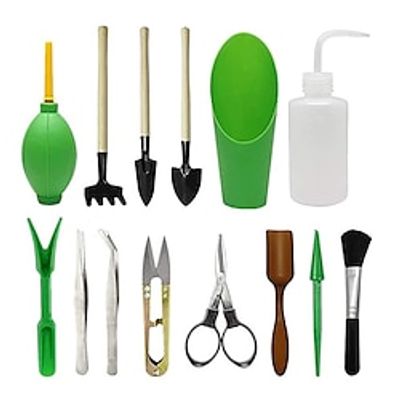 14pcs Gardening Tool Set, Succulent Spray Bottle, Seedling Starter, Watering Kettle, Soil Shovel, Potted Plant Pruning Tube Shovel. Lightinthebox