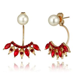 Rhinestone Pearl Stud Earrings