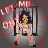 Halloween Decoration Ghosts in Prisoners' Cages Terrible Skull Props Electric Skull Toys Sparkling Eyes Sound Dolls Speakable Ghosts Halloween Hanging Ghosts Prisoners' Cages Ghosts miniinthebox - thumbnail