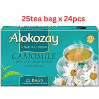 Alokozay Herbal Camomile - 25 Tea Bags In Foil Wrapped Envelopes X 24