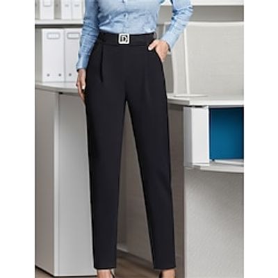 Women's Dress Pants Skinny Pants Trousers Full Length Pocket High Cut Micro-elastic High Waist Fashion Streetwear Office Work Black S M Winter Autumn  Fall Lightinthebox