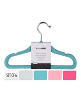 Koopman Cloth Hanger Set of 6 Clear Assorted 1 Set Koopman Cloth Hanger Set of 6 Clear Assorted 1 Set