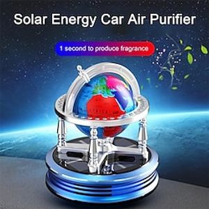 Solar Car Globe Aromatherapy Rotating Perfume Decor Air Purifier Air Freshener Release Odor Eliminator Car Interior Accessories Lightinthebox