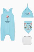 Three-piece Baby Gift Set with English Rose Print in Cotton Three-piece Baby Gift Set with English Rose Print in Cotton