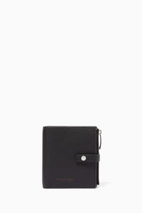 Textured Leather Mini Bi-Fold Wallet