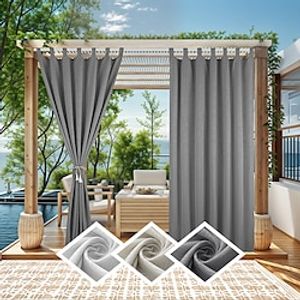 Outdoor Curtains for Patio Solid Colored Waterproof Curtains Outdoor Shades for Gazebo Pergola Porch Window Curtain Panels Lightinthebox