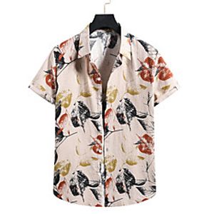 Men's Shirt Floral Short Sleeve Casual Tops Tropical Hawaiian A miniinthebox