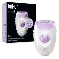 Braun Silk-Epil 3, Easy Hair Removal Device, Wet & Dry Epilator - SE 3000