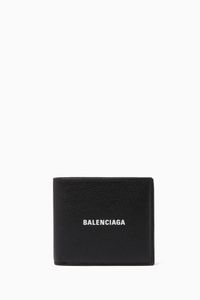 Cash Square Bi-fold Wallet in Grained Calfskin