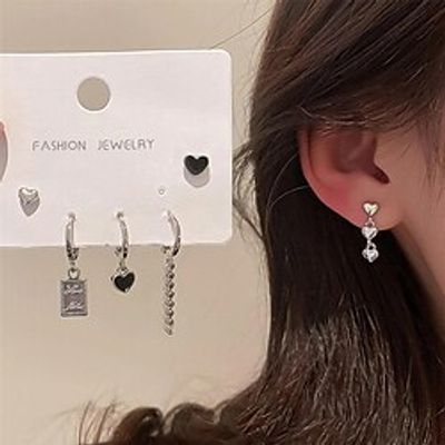 6 Pairs Stud Earrings Earrings Set For Women's Wedding Sport Engagement Alloy Classic Fashion Lightinthebox