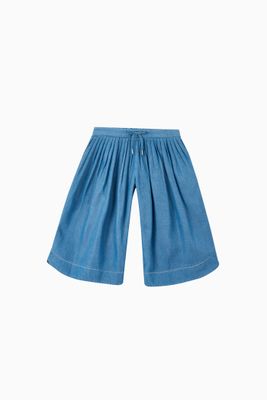 Pleated Denim Culottes Pleated Denim Culottes