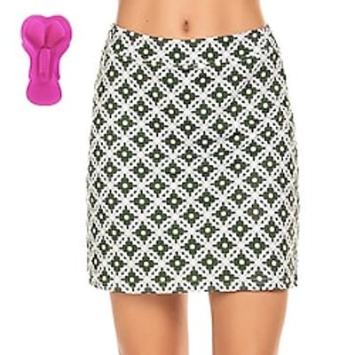 21Grams Women's Cycling Skirt Bike Padded Shorts  Chamois Bottoms Mountain Bike MTB Road Bike Cycling Sports Green Quick Dry Moisture Wicking Clothing Apparel Bike Wear  Stretchy  Athleisure Lightinthebox