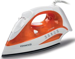 Kenwood Steam Iron 2100W With Ceramic Soleplate, Anti-Drip, Self Clean, Continuous Steam, Steam Burst, Spray Function Stp50.000Wo White/Orange