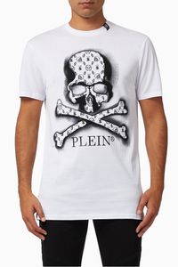 Iconic Skull Print T-shirt with Rhinestones