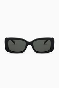 90s Vintage Logo Rectangle Sunglasses in Acetate