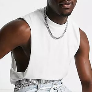 Men's Tank Top Vest Top Undershirt Plain Crew Neck Athleisure Vacation Sleeveless Clothing Apparel Fashion Streetwear Classic Style Lightinthebox