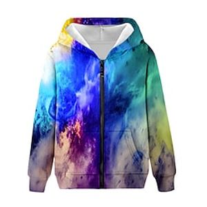 Kids Boys Coat Long Sleeve Blue Purple Smoke Zipper Fall Winter Active Street 3-12 Years Lightinthebox