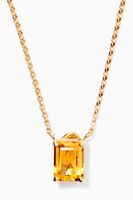"M" Citrine Long Necklace in 18kt Yellow Gold "M" Citrine Long Necklace in 18kt Yellow Gold