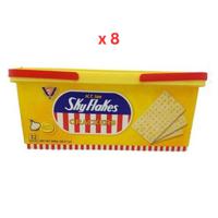 M.Y.San Skyflakes Garlic Crackers Tubs, 800 Gm Pack Of 8 (UAE Delivery Only)