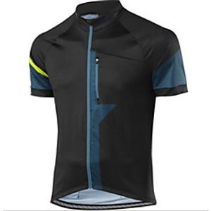 CAWANFLY Men's Short Sleeve Cycling Jersey Summer Black Bike Tracksuit Jersey Top Road Bike Cycling Quick Dry Sports Clothing Apparel  Micro-elastic Lightinthebox