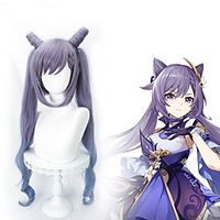 original god cos carved clear ting ni quick rain cosplay ponytail ears split anime wig Lightinthebox - thumbnail