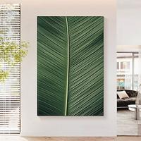 3D Thick Landscape Painting Art Hand Painted Knife Landscape green feather Oil Painting Canvas painting Wall Art Abstract painting Art for Living Room bedroom hotel wall decoration Lightinthebox