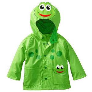 Cute Frog Kids Boys Girls Raincoat