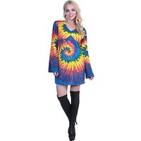 Retro Vintage 1970s Disco Dress Hippie Women's Cosplay Costume Masquerade Party  Evening Dress Lightinthebox - thumbnail