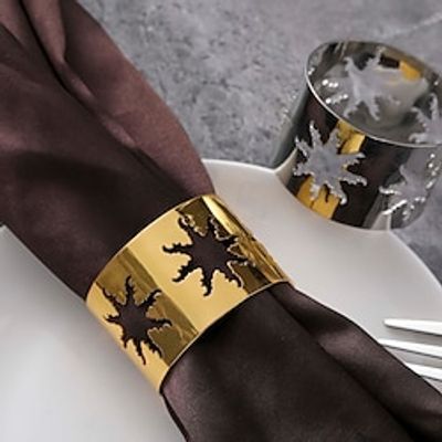 Christmas Napkin Ring Napkin Ring Napkin Buckle Metal Snow Mouth Cloth Ring Manufacturers Lightinthebox