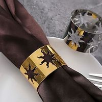 Christmas Napkin Ring Napkin Ring Napkin Buckle Metal Snow Mouth Cloth Ring Manufacturers Lightinthebox - thumbnail
