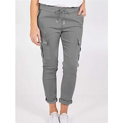 Women's Cargo Pants Pants Trousers Full Length Active Fashion Street Daily Dark Grey Black S M Fall Winter Lightinthebox